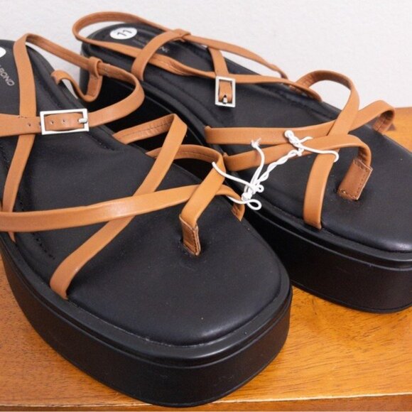 NWT Vagabond Courtney Strappy Leather Flatform Sandal 41 Cognac Platform 11 - Picture 13 of 13